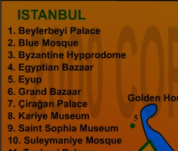 Istanbul city map - Choose a place and click