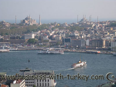Galata Tower and the golden Horn
